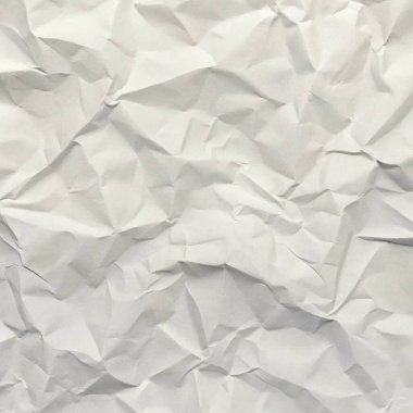 Koyu beyaz buruşuk kağıt dokusu, editörel düzenler, modern posterler ve yaratıcı grafik tasarım projeleri için mükemmel..