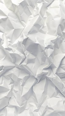 Koyu beyaz buruşuk kağıt dokusu, editörel düzenler, modern posterler ve yaratıcı grafik tasarım projeleri için mükemmel..