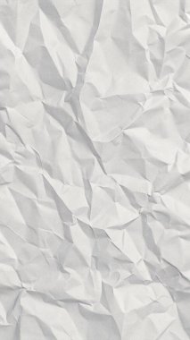 Koyu beyaz buruşuk kağıt dokusu, editörel düzenler, modern posterler ve yaratıcı grafik tasarım projeleri için mükemmel..