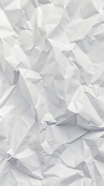 Koyu beyaz buruşuk kağıt dokusu, editörel düzenler, modern posterler ve yaratıcı grafik tasarım projeleri için mükemmel..