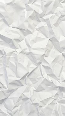 Koyu beyaz buruşuk kağıt dokusu, editörel düzenler, modern posterler ve yaratıcı grafik tasarım projeleri için mükemmel..