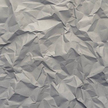 Gri kırışıklıklar ve gölgeli buruşuk kağıt dokusu, grunge markalaşması, kenar posterler ve alternatif tasarım projeleri için mükemmel..