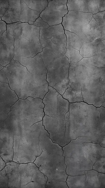 Gri ve kömür tonlarında derin çatlaklar olan sert beton dokusu, vahşi posterler, endüstriyel tasarım ve kentsel altyapı için mükemmel..