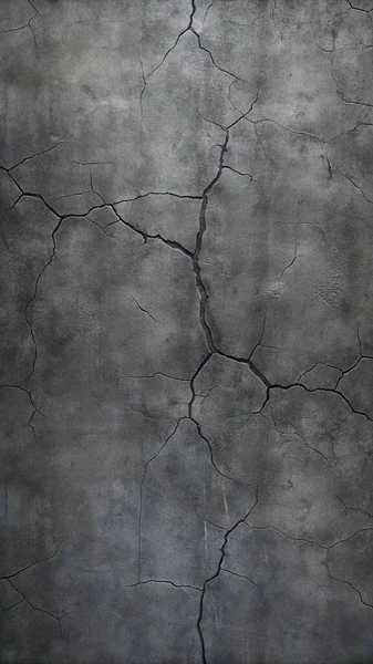 Gri ve kömür tonlarında derin çatlaklar olan sert beton dokusu, vahşi posterler, endüstriyel tasarım ve kentsel altyapı için mükemmel..