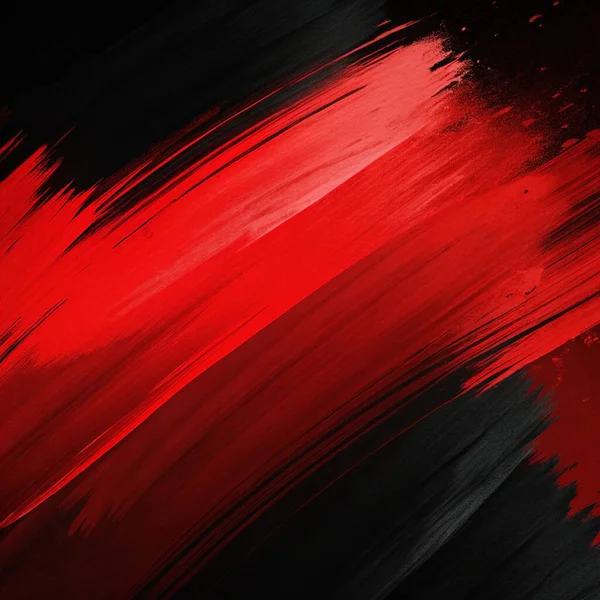 Kalın fırça darbeleriyle koyu kırmızı ve siyah renkte, soyut sanat kapakları, posterler ve modern tasarım için mükemmel..