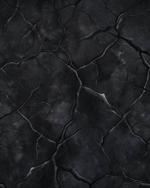 Kırık taş desenli koyu siyah doku, grunge posterleri, keskin sanat eserleri ve cesur şehir tasarım projeleri için mükemmel..