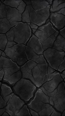 Kırık taş desenli koyu siyah doku, grunge posterleri, keskin sanat eserleri ve cesur şehir tasarım projeleri için mükemmel..