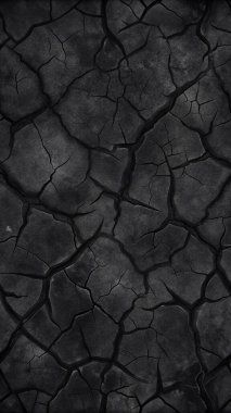 Kırık taş desenli koyu siyah doku, grunge posterleri, keskin sanat eserleri ve cesur şehir tasarım projeleri için mükemmel..