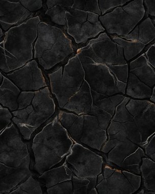 Kırık taş desenli koyu siyah doku, grunge posterleri, keskin sanat eserleri ve cesur şehir tasarım projeleri için mükemmel..