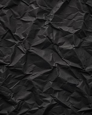 Buruşuk kağıt kırışıklıkları olan şık siyah doku, editör tasarımı için mükemmel, modern posterler, ve yaratıcı grafik projeleri.