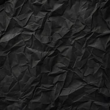 Buruşuk kağıt kırışıklıkları olan şık siyah doku, editör tasarımı için mükemmel, modern posterler, ve yaratıcı grafik projeleri.