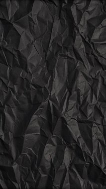 Buruşuk kağıt kırışıklıkları olan şık siyah doku, editör tasarımı için mükemmel, modern posterler, ve yaratıcı grafik projeleri.