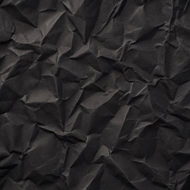 Buruşuk kağıt kırışıklıkları olan şık siyah doku, editör tasarımı için mükemmel, modern posterler, ve yaratıcı grafik projeleri.