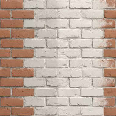 Beyazlatılmış boya katmanlı temiz tuğla dokusu, minimal markalaşma, modern posterler ve şık mimari tasarım projeleri için mükemmel..