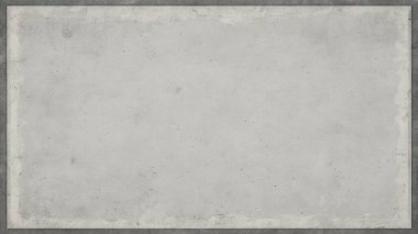 Koyu gri ve tozlu beyaz kenarları olan basit, temiz bir beton doku arka planında merkezde sınırlandırılmış boş bir alan, endüstriyel markalaşma, kentsel posterler, ambalajlama ve modern yerleşimler için mükemmel. Bu dayanıklı ve yıpranmış surfa