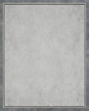 Koyu gri ve tozlu beyaz kenarları olan basit, temiz bir beton doku arka planında merkezde sınırlandırılmış boş bir alan, endüstriyel markalaşma, kentsel posterler, ambalajlama ve modern yerleşimler için mükemmel. Bu dayanıklı ve yıpranmış surfa