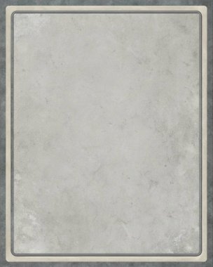Koyu gri ve tozlu beyaz kenarları olan basit, temiz bir beton doku arka planında merkezde sınırlandırılmış boş bir alan, endüstriyel markalaşma, kentsel posterler, ambalajlama ve modern yerleşimler için mükemmel. Bu dayanıklı ve yıpranmış surfa