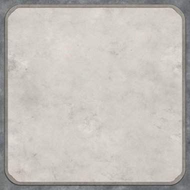 Koyu gri ve tozlu beyaz kenarları olan basit, temiz bir beton doku arka planında merkezde sınırlandırılmış boş bir alan, endüstriyel markalaşma, kentsel posterler, ambalajlama ve modern yerleşimler için mükemmel. Bu dayanıklı ve yıpranmış surfa