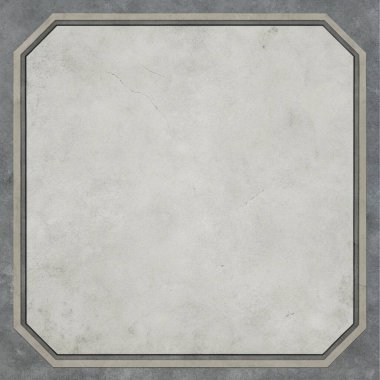 Koyu gri ve tozlu beyaz kenarları olan basit, temiz bir beton doku arka planında merkezde sınırlandırılmış boş bir alan, endüstriyel markalaşma, kentsel posterler, ambalajlama ve modern yerleşimler için mükemmel. Bu dayanıklı ve yıpranmış surfa