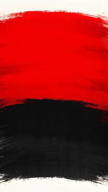 Kalın kırmızı ve siyah fırça darbelerine sahip basit, temiz bir boya dokusu, merkezde sınırlandırılmış boş bir alan, soyut sanat kapakları, modern posterler, yaratıcı yerleşimler ve anlamlı markalaşma için mükemmel. Bu sanatsal yüzey 