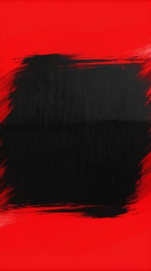 Kalın kırmızı ve siyah fırça darbelerine sahip basit, temiz bir boya dokusu, merkezde sınırlandırılmış boş bir alan, soyut sanat kapakları, modern posterler, yaratıcı yerleşimler ve anlamlı markalaşma için mükemmel. Bu sanatsal yüzey 