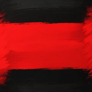 Kalın kırmızı ve siyah fırça darbelerine sahip basit, temiz bir boya dokusu, merkezde sınırlandırılmış boş bir alan, soyut sanat kapakları, modern posterler, yaratıcı yerleşimler ve anlamlı markalaşma için mükemmel. Bu sanatsal yüzey 
