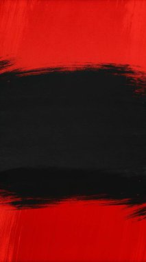 Kalın kırmızı ve siyah fırça darbelerine sahip basit, temiz bir boya dokusu, merkezde sınırlandırılmış boş bir alan, soyut sanat kapakları, modern posterler, yaratıcı yerleşimler ve anlamlı markalaşma için mükemmel. Bu sanatsal yüzey 