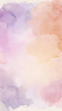 Lavanta ve şeftali renginde yumuşak pastel renkler içeren basit, temiz bir suluboya dokusu, merkezde sınırlandırılmış boş bir alan, kadınsı markalaştırma için mükemmel, zarif posterler, zarif ambalajlar ve yaratıcı yerleşimler. Bu sanatsal ve dr.