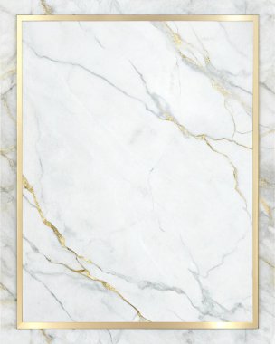 Zarif beyaz ve altın damarlara sahip basit, temiz bir mermer dokuya sahip, merkezde sınırlandırılmış boş bir alan, lüks markalaşma, üst düzey ambalaj, modern davetiyeler ve premium kırtasiye malzemeleri için mükemmel. Bu rafine mermer tasarımı