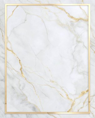 Zarif beyaz ve altın damarlara sahip basit, temiz bir mermer dokuya sahip, merkezde sınırlandırılmış boş bir alan, lüks markalaşma, üst düzey ambalaj, modern davetiyeler ve premium kırtasiye malzemeleri için mükemmel. Bu rafine mermer tasarımı
