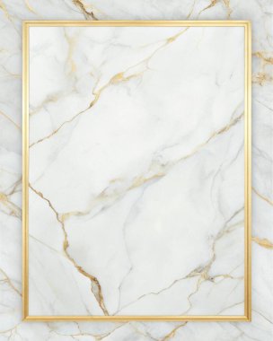 Zarif beyaz ve altın damarlara sahip basit, temiz bir mermer dokuya sahip, merkezde sınırlandırılmış boş bir alan, lüks markalaşma, üst düzey ambalaj, modern davetiyeler ve premium kırtasiye malzemeleri için mükemmel. Bu rafine mermer tasarımı