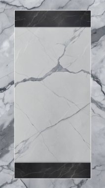 Kalın siyah ve gümüş çizgilere sahip basit, temiz mermer bir arka plan, merkezinde sınır olan boş bir alan, modern ambalajlama, lüks markalaşma, gösterişli kırtasiye ve şık dijital yerleşimler için mükemmel. Bu çağdaş mermer tasarımı