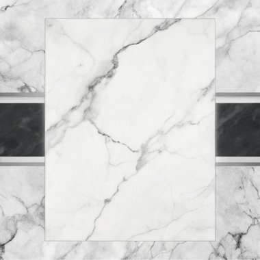 Kalın siyah ve gümüş çizgilere sahip basit, temiz mermer bir arka plan, merkezinde sınır olan boş bir alan, modern ambalajlama, lüks markalaşma, gösterişli kırtasiye ve şık dijital yerleşimler için mükemmel. Bu çağdaş mermer tasarımı