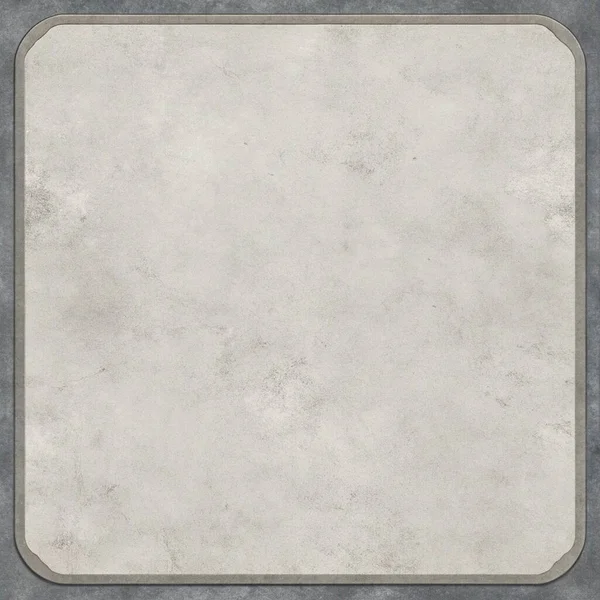 Koyu gri ve tozlu beyaz kenarları olan basit, temiz bir beton doku arka planında merkezde sınırlandırılmış boş bir alan, endüstriyel markalaşma, kentsel posterler, ambalajlama ve modern yerleşimler için mükemmel. Bu dayanıklı ve yıpranmış surfa