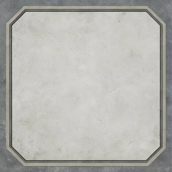 Koyu gri ve tozlu beyaz kenarları olan basit, temiz bir beton doku arka planında merkezde sınırlandırılmış boş bir alan, endüstriyel markalaşma, kentsel posterler, ambalajlama ve modern yerleşimler için mükemmel. Bu dayanıklı ve yıpranmış surfa
