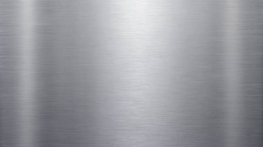 Basit, temiz metal desenli bir arka plan, ince yansımaları ve merkezde içi boş bir alanı olan fırçalı bir çelik kaplama. Endüstriyel posterler, modern markalar, ürün ambalajları, mimari planlar ve şık dijital delikler için mükemmel.