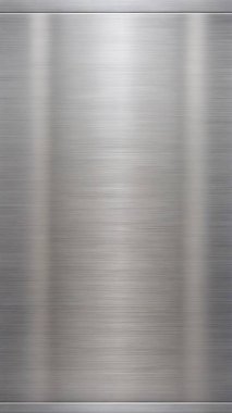Basit, temiz metal desenli bir arka plan, ince yansımaları ve merkezde içi boş bir alanı olan fırçalı bir çelik kaplama. Endüstriyel posterler, modern markalar, ürün ambalajları, mimari planlar ve şık dijital delikler için mükemmel.