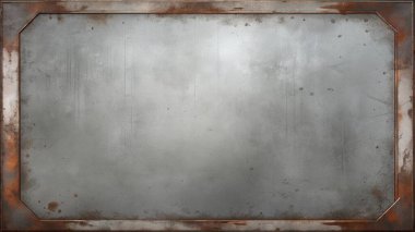 Pas lekeleri ve merkezde içi boş bir bölge ile çizikleri içeren basit, temiz bir metal doku. Grunge tasarımları, endüstriyel posterler, eski markalar, kentsel grafikler ve retro tasarımlar için mükemmel. Bu yıpranmış ve 