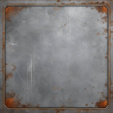 Pas lekeleri ve merkezde içi boş bir bölge ile çizikleri içeren basit, temiz bir metal doku. Grunge tasarımları, endüstriyel posterler, eski markalar, kentsel grafikler ve retro tasarımlar için mükemmel. Bu yıpranmış ve 