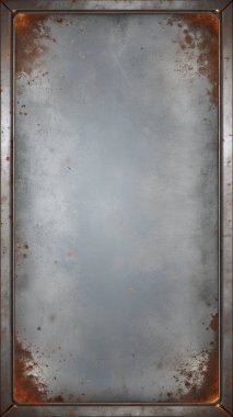 Pas lekeleri ve merkezde içi boş bir bölge ile çizikleri içeren basit, temiz bir metal doku. Grunge tasarımları, endüstriyel posterler, eski markalar, kentsel grafikler ve retro tasarımlar için mükemmel. Bu yıpranmış ve 