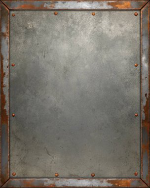 Pas lekeleri ve merkezde içi boş bir bölge ile çizikleri içeren basit, temiz bir metal doku. Grunge tasarımları, endüstriyel posterler, eski markalar, kentsel grafikler ve retro tasarımlar için mükemmel. Bu yıpranmış ve 