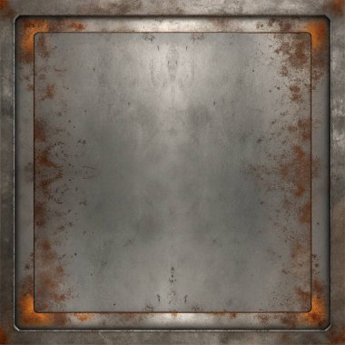 Pas lekeleri ve merkezde içi boş bir bölge ile çizikleri içeren basit, temiz bir metal doku. Grunge tasarımları, endüstriyel posterler, eski markalar, kentsel grafikler ve retro tasarımlar için mükemmel. Bu yıpranmış ve 