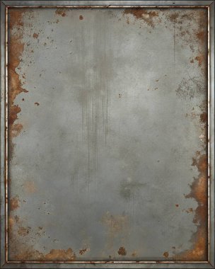 Pas lekeleri ve merkezde içi boş bir bölge ile çizikleri içeren basit, temiz bir metal doku. Grunge tasarımları, endüstriyel posterler, eski markalar, kentsel grafikler ve retro tasarımlar için mükemmel. Bu yıpranmış ve 