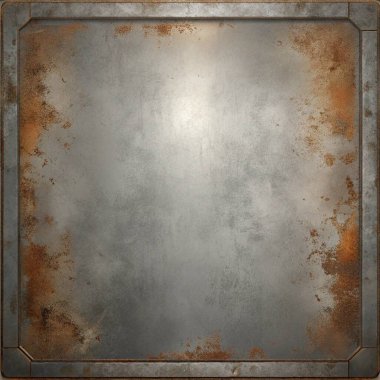 Pas lekeleri ve merkezde içi boş bir bölge ile çizikleri içeren basit, temiz bir metal doku. Grunge tasarımları, endüstriyel posterler, eski markalar, kentsel grafikler ve retro tasarımlar için mükemmel. Bu yıpranmış ve 