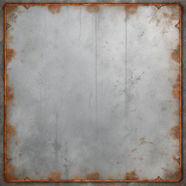 Pas lekeleri ve merkezde içi boş bir bölge ile çizikleri içeren basit, temiz bir metal doku. Grunge tasarımları, endüstriyel posterler, eski markalar, kentsel grafikler ve retro tasarımlar için mükemmel. Bu yıpranmış ve 