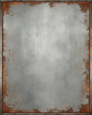 Pas lekeleri ve merkezde içi boş bir bölge ile çizikleri içeren basit, temiz bir metal doku. Grunge tasarımları, endüstriyel posterler, eski markalar, kentsel grafikler ve retro tasarımlar için mükemmel. Bu yıpranmış ve 