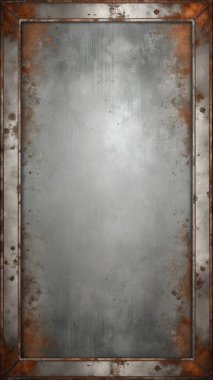 Pas lekeleri ve merkezde içi boş bir bölge ile çizikleri içeren basit, temiz bir metal doku. Grunge tasarımları, endüstriyel posterler, eski markalar, kentsel grafikler ve retro tasarımlar için mükemmel. Bu yıpranmış ve 