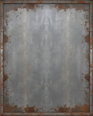 Pas lekeleri ve merkezde içi boş bir bölge ile çizikleri içeren basit, temiz bir metal doku. Grunge tasarımları, endüstriyel posterler, eski markalar, kentsel grafikler ve retro tasarımlar için mükemmel. Bu yıpranmış ve 