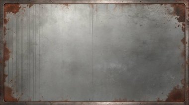 Pas lekeleri ve merkezde içi boş bir bölge ile çizikleri içeren basit, temiz bir metal doku. Grunge tasarımları, endüstriyel posterler, eski markalar, kentsel grafikler ve retro tasarımlar için mükemmel. Bu yıpranmış ve 