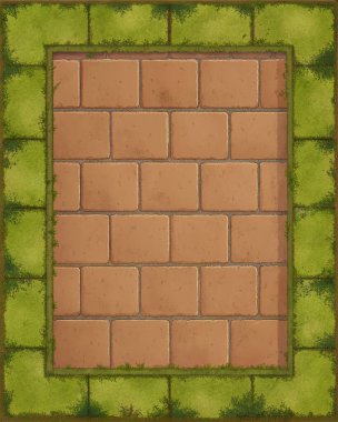 Basit, temiz bir tuğla dokusu, yosun lekeli yüzeyler, doğal hava koşulları, merkezdeki boş bir bölge tarafından vurgulanmış. Klasik planlar için mükemmel, rustik posterler, kalıtım markaları, şehir arkaplanları, mimari tasarım